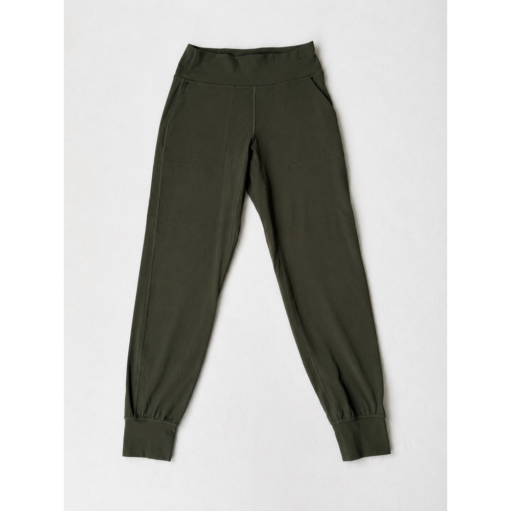 Lululemon Olive Green High Rise Jogger Pants Women's Athletic Stretch